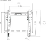 Кронштейн для телевизора Ultramounts UM847 черный 13"-43" макс.45кг настенный наклон