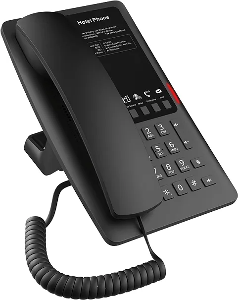 Отельный SIP-Телефон FanvilWIFI Hotel Phone 2 SIP Lines 1 USB Port for phone charging 5 Soft keys programmable service hotline 2.4GHz&5GHz,Wi-Fi 6 PoE HD Voice    PSU