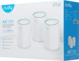 Бесшовный Mesh роутер Cudy M1500 (M1500(3-PACK)) AX1500 10/100/1000BASE-TX (упак.:3шт)