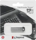 Флеш Диск Kingston 512GB DataTraveler Kyson DTKN/512GB USB3.2 серебристый/черный