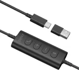 Гарнитура накладные Edifier CC100 1.5м черный проводные оголовье