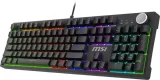 клавиатура Keyboard MSI FORGE GK330, Wired, mechanical red switches, hot-swapp, magnetic cover, volume scroll wheel,  multi-colour LED backlighting, Black