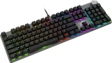 клавиатура Keyboard MSI FORGE GK330, Wired, mechanical red switches, hot-swapp, magnetic cover, volume scroll wheel,  multi-colour LED backlighting, Black