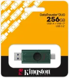 Флеш Диск Kingston 256GB DataTraveler Duo G2 DTDEG2/256GB USB3.0 зеленый/черный