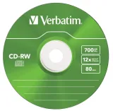 Диск CD-RW Verbatim 700Mb 12x Slim case (5шт) Color (43167)