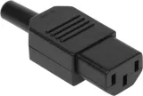 Вилка IEC 60320 C13, 10A, 250V, прямая, разборная, черная