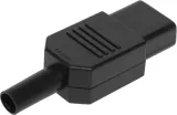 Вилка IEC 60320 C13, 10A, 250V, прямая, разборная, черная