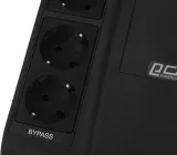 Источник бесперебойного питания Powercom Back-UPS SPIDER, OffLine, 1000VA/550W, Tower, 8xSchuko outlets (4 surge & 4 batt) (332717)