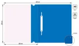 Папка-скоросшиватель Бюрократ Люкс -PSL20A5BLUE A5 прозрач.верх.лист пластик синий 0.14/0.18