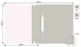 Папка-скоросшиватель Бюрократ Люкс -PSL20A5GREY A5 прозрач.верх.лист пластик серый 0.14/0.18