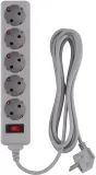 Сетевой фильтр Buro 500SL-1.5-G 1.5м (5 розеток) серый (пакет ПЭ)