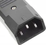 Вилка IEC 60320 C14, 10A, 250V, прямая, разборная, черная