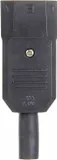 Вилка IEC 60320 C14, 10A, 250V, прямая, разборная, черная