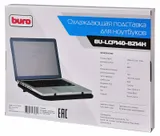 Подставка для ноутбука Buro BU-LCP140-B214H 14"338x255x22мм 1xUSB 2x 140ммFAN 480г металлическая сетка/пластик черный