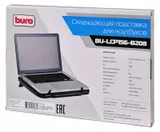 Подставка для ноутбука Buro BU-LCP156-B208 15.6"355x260x21мм 2xUSB 2x 80ммFAN 560г металлическая сетка/пластик черный
