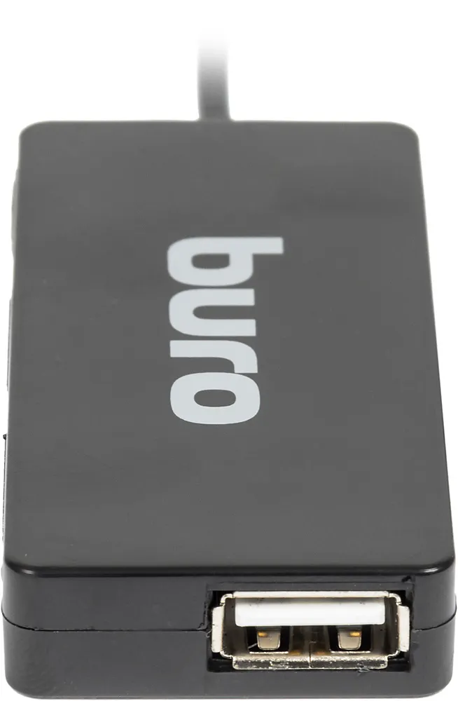 Разветвитель USB 2.0 Buro BU-HUB4-U2.0-Slim 4порт. черный