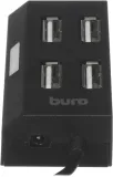 Разветвитель USB 2.0 Buro BU-HUB4-U2.0 4порт. черный