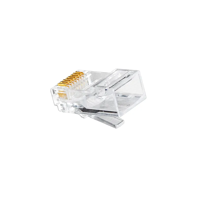Коннектор ExeGate PL45-C5-8P8C-100 RJ-45 Кат.5e (8P8C) под одножильный кабель UTP, золотое напыление (100шт)