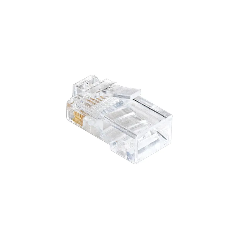Коннектор ExeGate PL45-C5-8P8C-100 RJ-45 Кат.5e (8P8C) под одножильный кабель UTP, золотое напыление (100шт)