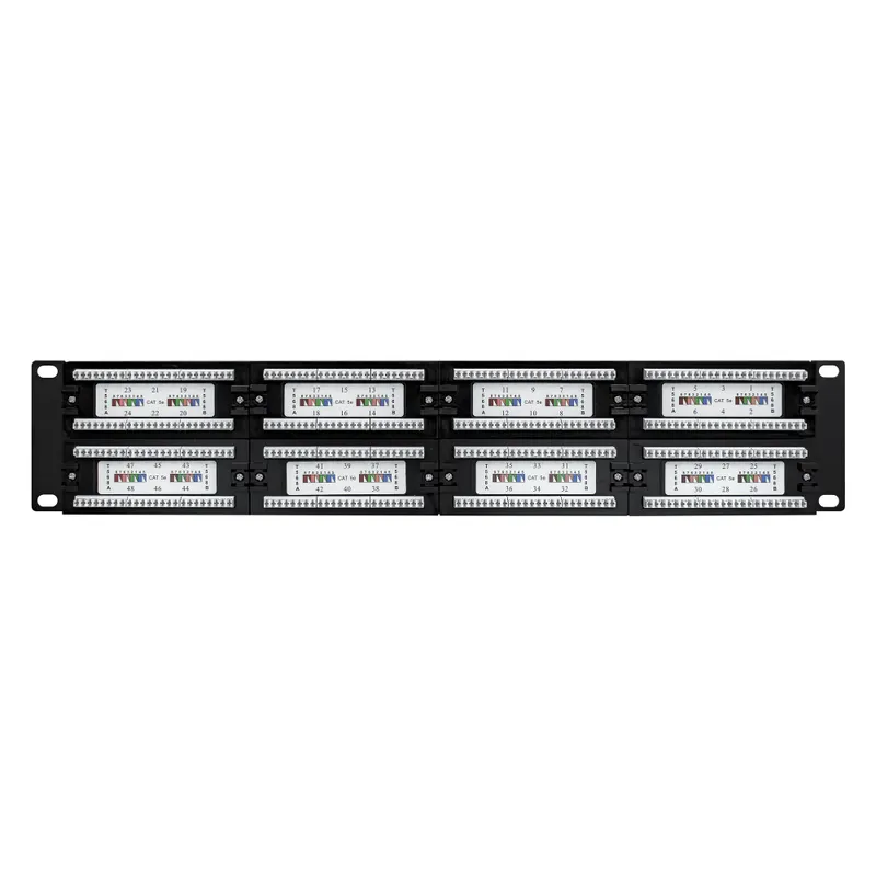 Патч-панель ExeGate EPP3-19-48-8P8C-C5e-110D (19", UTP, 48 port, cat.5e, KRONE&110(dual IDC), 2U, RoHS, Black, RTL)