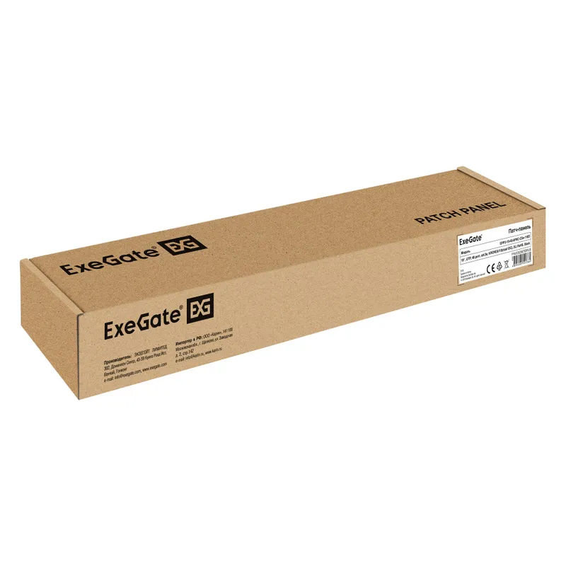 Патч-панель ExeGate EPP3-19-48-8P8C-C5e-110D (19", UTP, 48 port, cat.5e, KRONE&110(dual IDC), 2U, RoHS, Black, RTL)