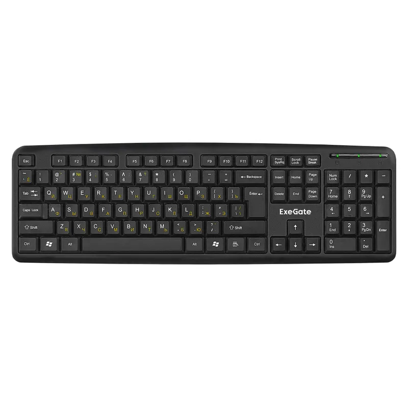Клавиатура ExeGate Professional Standard LY-331 (USB, полноразмерная, влагозащищенная, 104кл., Enter большой, длина кабеля 1,5м, черная, Color Box)