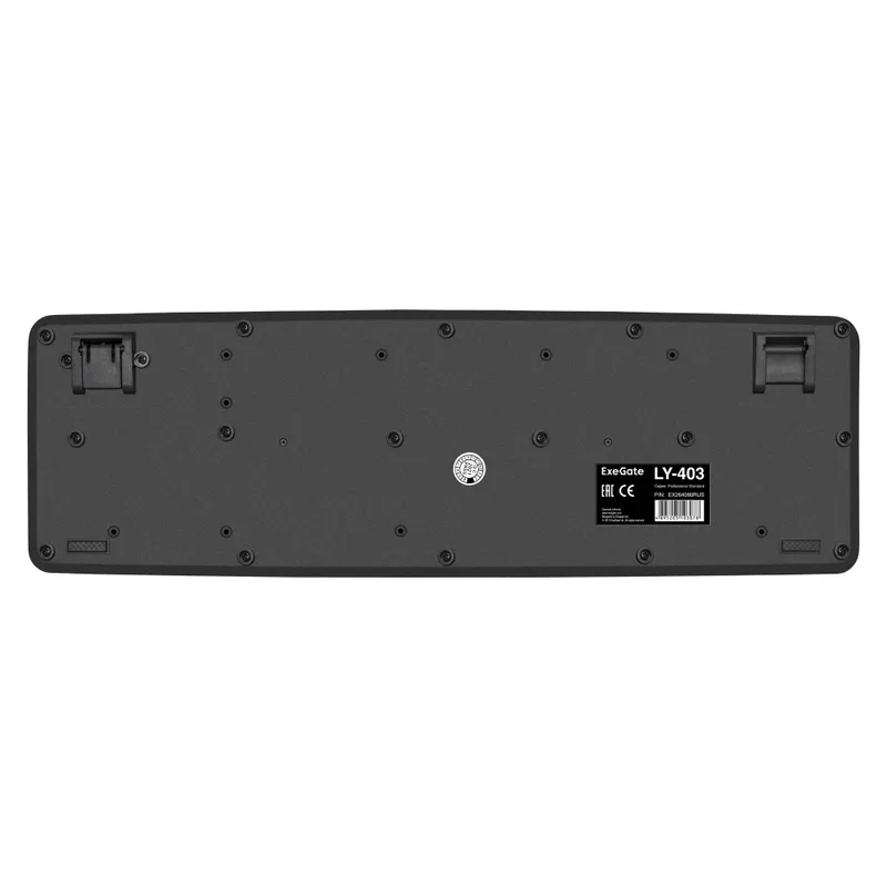 Клавиатура ExeGate Professional Standard LY-403 (USB, полноразмерная, влагозащищенная, 104кл., Enter большой, 8 оранжевых клавиш, длина кабеля 1,35м, черная, Color Box)