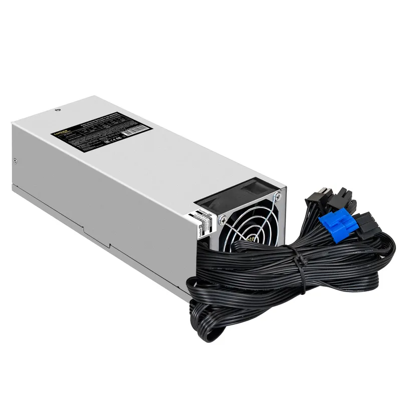 Серверный БП 500W ExeGate ServerPRO-2U-500ADS (2U, APFC+DC-DC, КПД 87% (80 PLUS Silver), 6cm ball bearing fan, flat cables 24pin, 2x(4+4)pin, PCI-E, 5xSATA, 3xIDE)