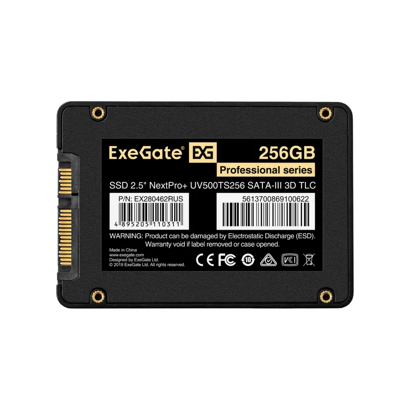 Накопитель SSD 2.5" 256GB ExeGate NextPro+ UV500TS256 (SATA-III, 3D TLC)