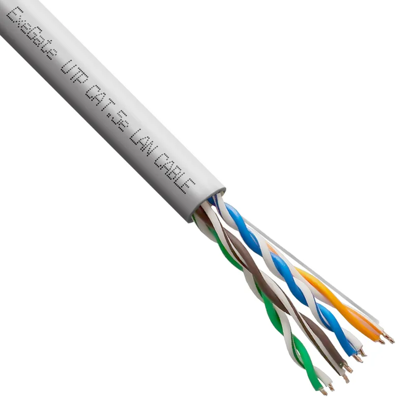 Кабель ExeGate UTP4-C5e-CCA-S25-IN-PVC-GY-305 UTP 4 пары кат.5e CCA, 0.45мм (25AWG), 305м, серый, PVC