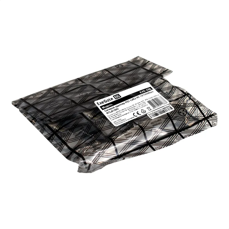 Сетевой адаптер ExeGate EXE-520 (PCI v2.2, 1xRJ45, UTP 10/100Mbps, Realtek Chipset RTL8139D)