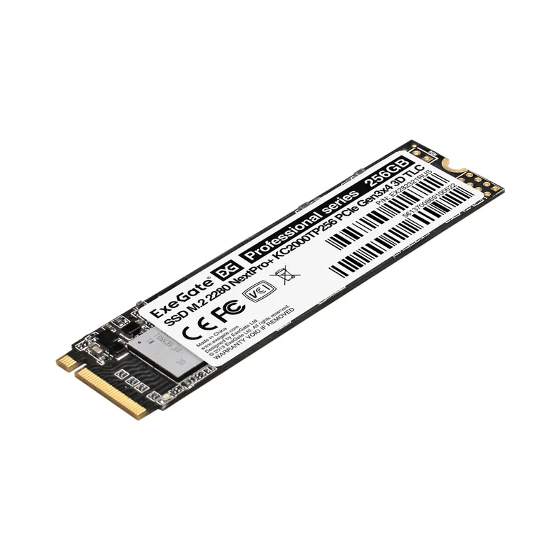 Накопитель SSD M.2 2280 PCIe 256GB ExeGate NextPro+ KC2000TP256 (PCIe Gen3x4, NVMe, 22x80mm, 3D TLC)