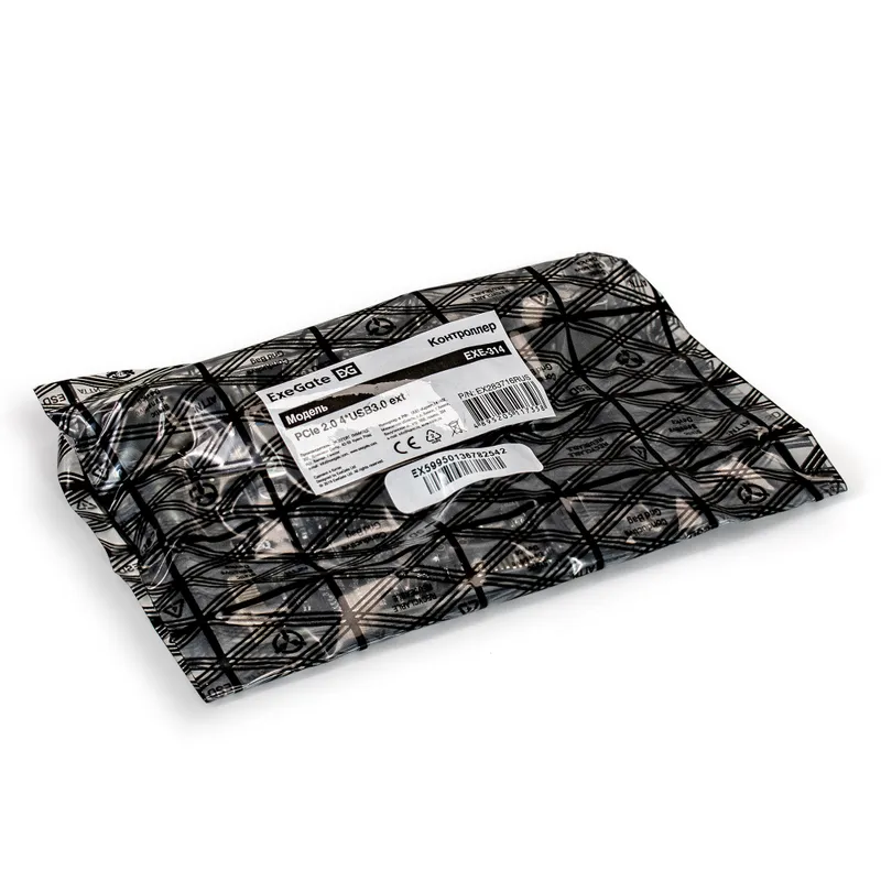 Контроллер ExeGate EXE-314 (PCI-E x1 v2.0, 4*USB3.0 ext., разъем доп.питания SATA 15pin, VIA Labs Chipset VL805)