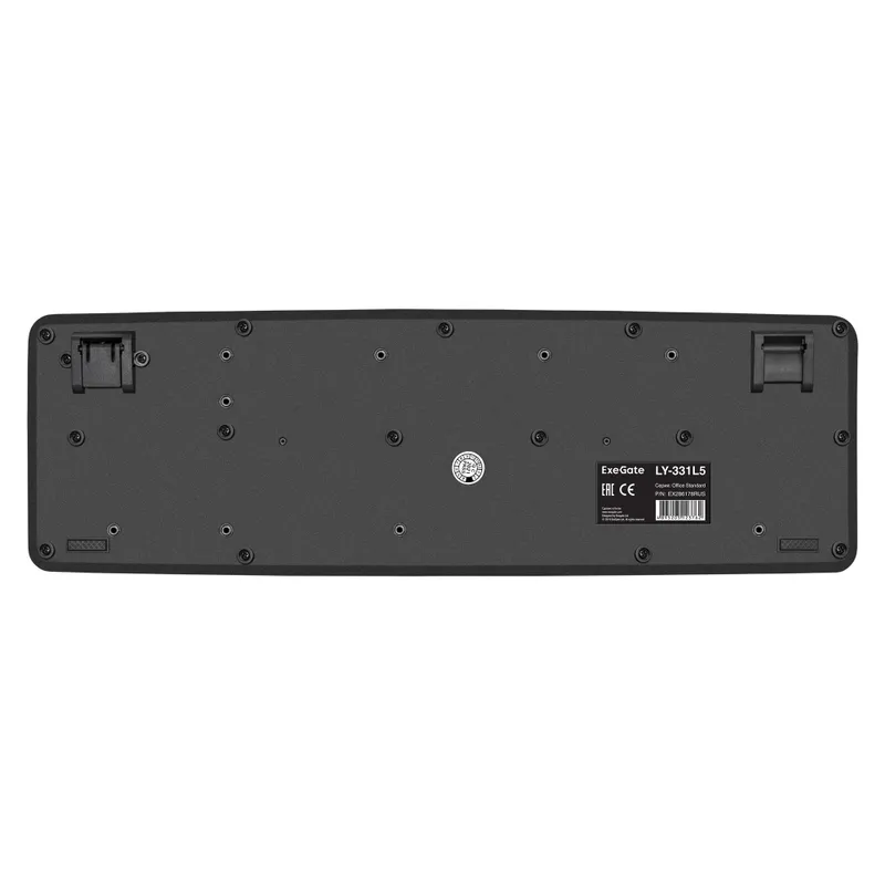 Клавиатура ExeGate Professional Standard LY-331L5 (USB, полноразмерная, влагозащищенная, 104кл., Enter большой, длина кабеля 2,55м, черная, Color box)
