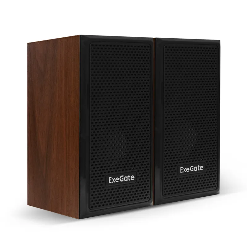 Акустическая система 2.0 ExeGate Tango 312 (питание USB, 2х3Вт (6Вт RMS), 80-20000Гц, темное дерево, Color Box)