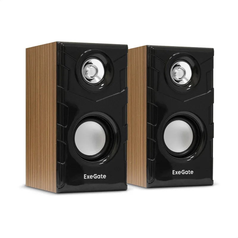 Акустическая система 2.0 ExeGate Tango 316 (питание USB, 2х3Вт (6Вт RMS), 80-20000Гц, светлое дерево, Color Box)
