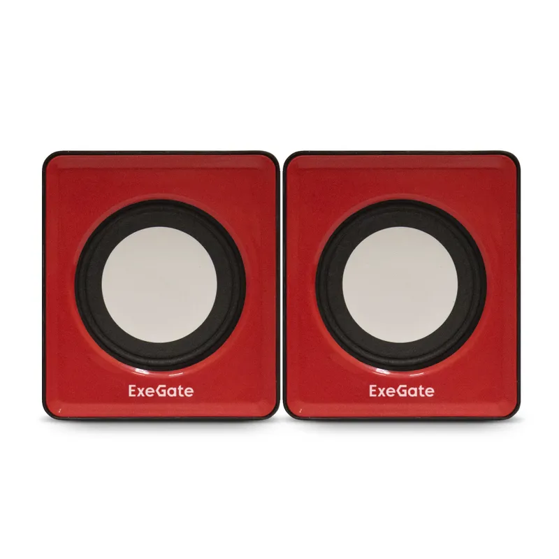 Акустическая система 2.0 ExeGate Disco 140 Red (питание USB, 2х3Вт (6Вт RMS), 100-20000Гц, красный, Color Box)