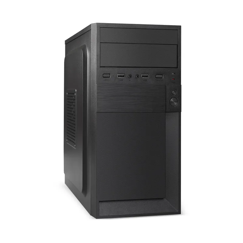Корпус Minitower ExeGate BAA-105-01-AAA350 (mATX, БП AAA350 с вент. 8см, 2*USB, аудио, черный)