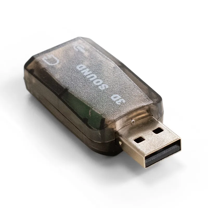 Адаптер для наушников с микрофоном (внешняя звуковая карта USB) ExeGate <EX-AU-01N> (USB, 2 x jack 3.5 mm)