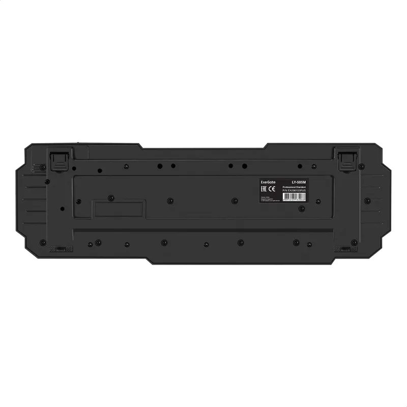 Клавиатура ExeGate Multimedia Professional Standard LY-505M (USB, полноразмерная, влагозащищенная, 114кл., Enter большой, 8 красных клавиш, мультимедиа, длина кабеля 1,5м, черная, Color Box)