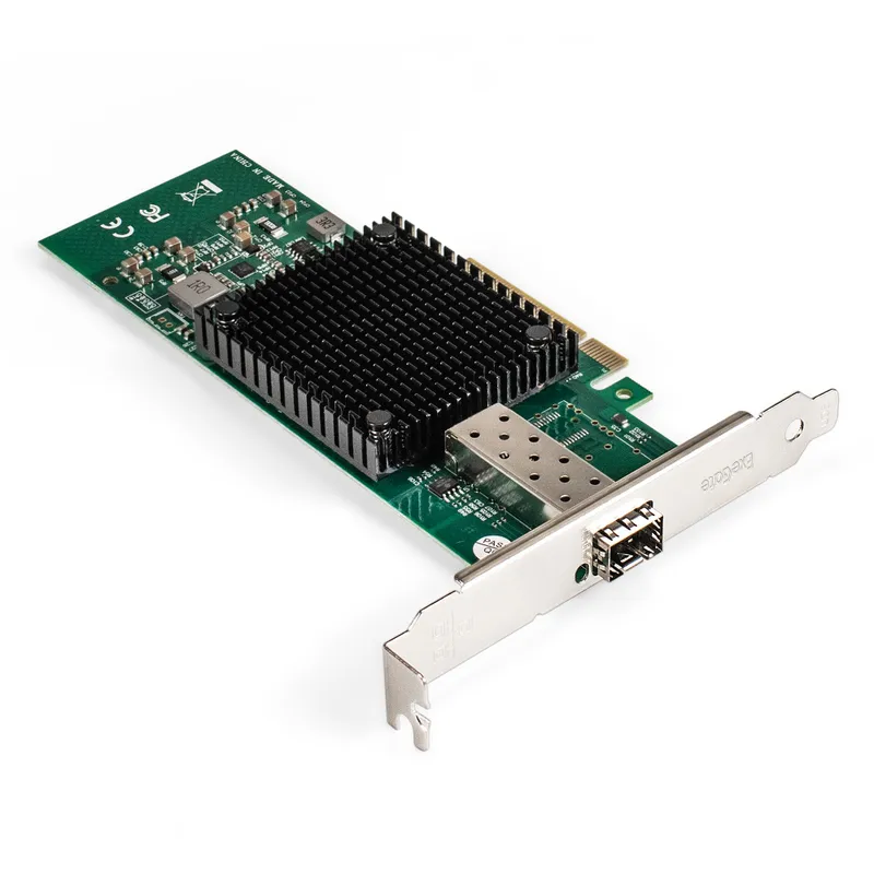 Сетевой адаптер ExeGate EXE-X520-DA1 (PCI-E x8 v2.0, порты 1x SFP+ 10Gb/s (10/5/2.5/1Gb/s, 100Mb/s), Server NIC Intel Chipset JL82599EN)