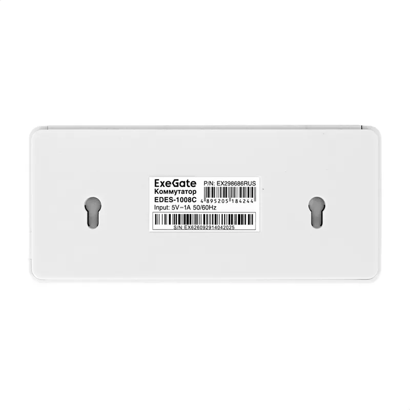 Коммутатор неуправляемый ExeGate EDES-1008C (8-портовый UTP 10/100Mbps, с функцией энергосбережения (Green Ethernet Technology), настольный/настенный)