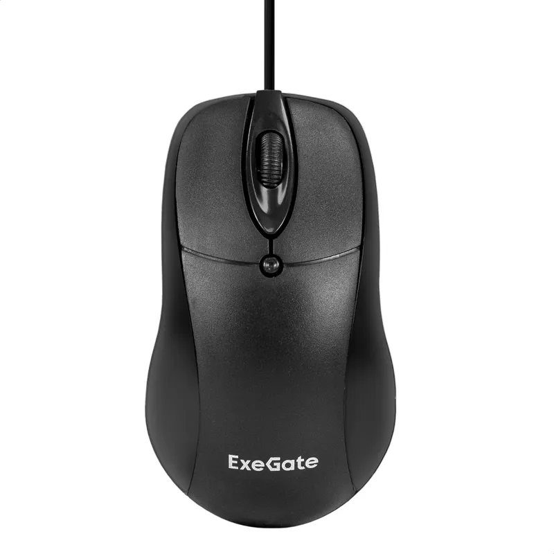 Мышь ExeGate Professional Standard B100 (USB, оптическая, 1000dpi, 3D, 3 кнопки и колесо прокрутки, длина кабеля 1,5м, черная, Color Box)