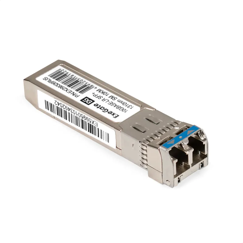 Трансивер SFP+ ExeGate EXT-10G-SM1310-LC2-10KM (10GBase-LR для одномодового оптического кабеля, 10 Гбит/с, Tx:1310/Rx:1310 нм, до 10 км, разъем Duplex LC)