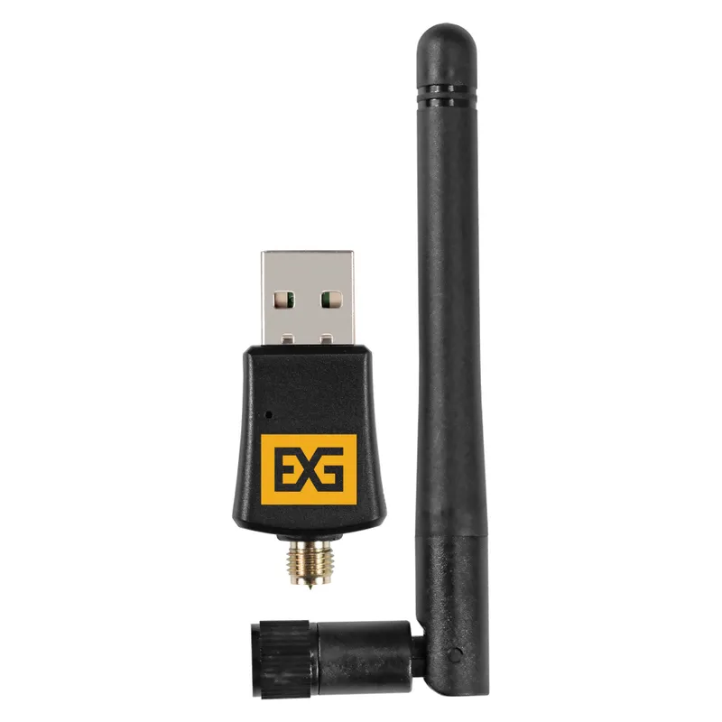 Сетевой адаптер Wi-Fi 5 двухдиапазонный ExeGate EX-W5-T2U Plus-AC650 (Wi-Fi AC (a/b/g/n/ac), чипсет Realtek8811, 2.4 ГГц до 200 Мбит/с + 5 ГГц до 433 Мбит/с, внешняя съемная 2dBi антенна, USB 2.0)