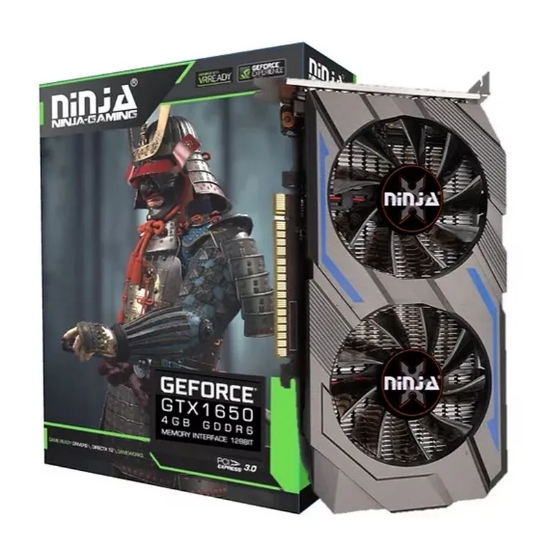 Видеокарта Ninja (Sinotex) GTX1650 4GB 128bit GDDR6 DVI DP HDMI 2FAN RTL