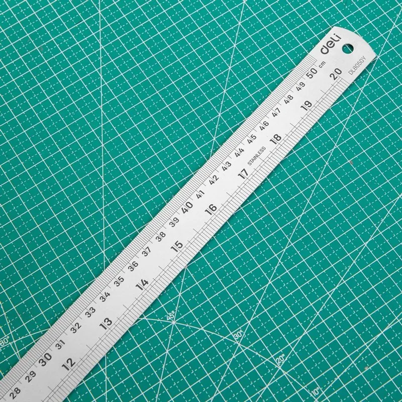  Линейка стальная Deli DL8050Y 500мм нержавеющая сталь