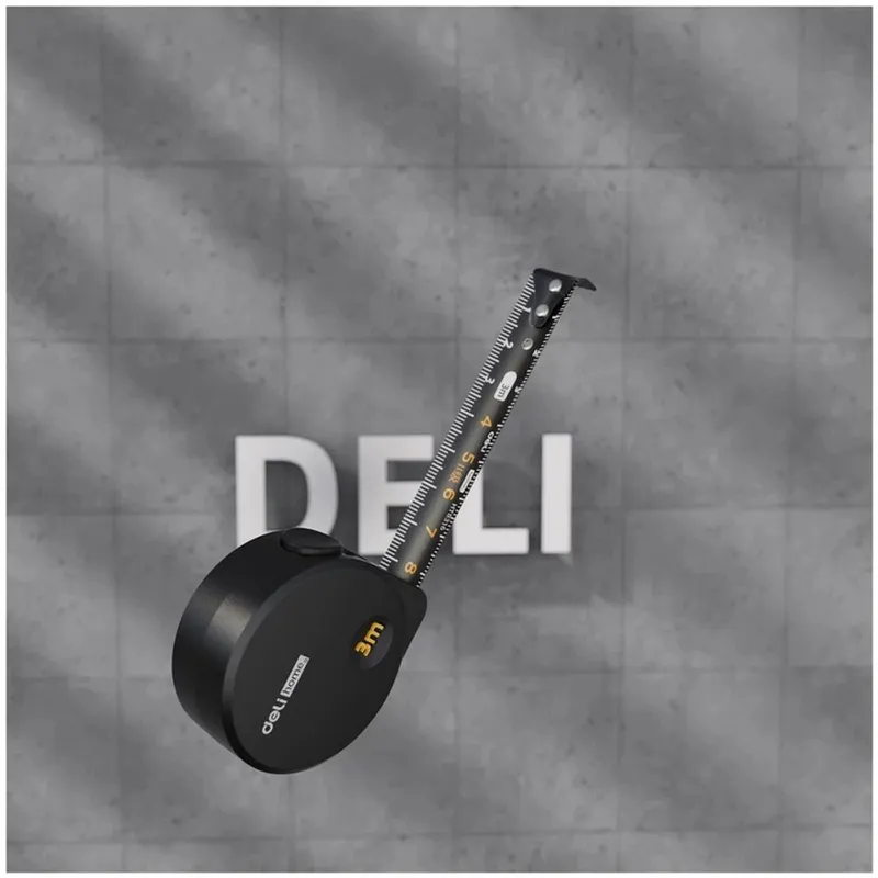 Измерительный и разметочный инструмент Рулетка Deli Home Series BlackHT8316 3м х 16мм, эксклюзивный дизайн, корпус - высококачественный софттач пластик