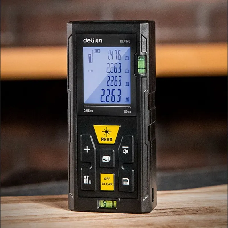 Лазерный дальномер Deli DL4170 Диапазон измерения 0,05;80м, точность измерения ±3мм