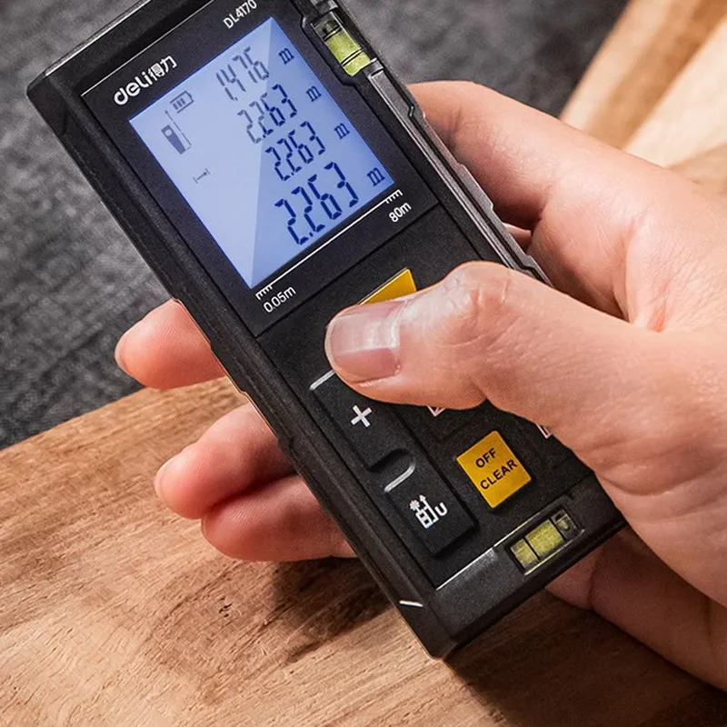 Лазерный дальномер Deli DL4170 Диапазон измерения 0,05;80м, точность измерения ±3мм